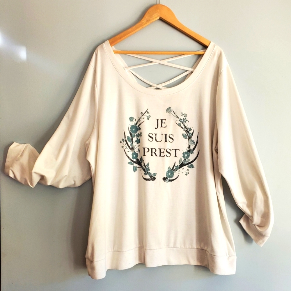 Torrid Outlander Sweatshirt "Je Suis Prest" sz 4